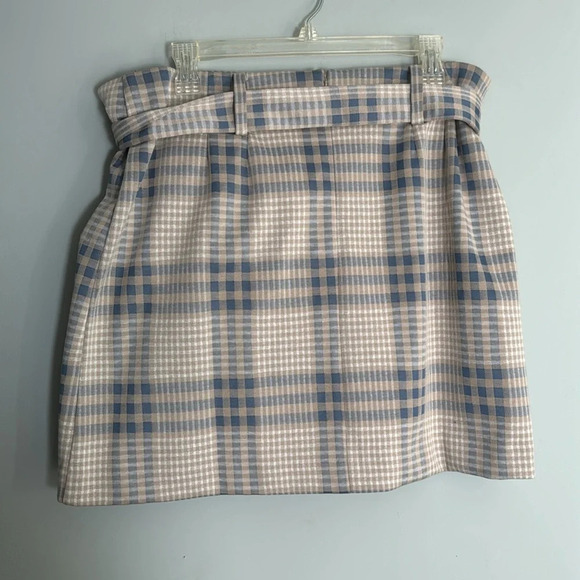 LOFT Belted Plaid Skirt Size 14 Petite NWT - Picture 2 of 5